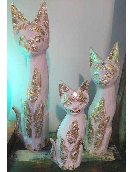 Gatos en madera Gatos en madera