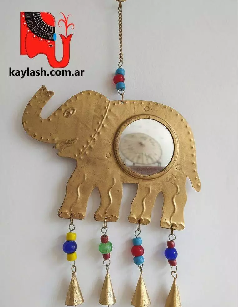 Colgante de elefante con espejo