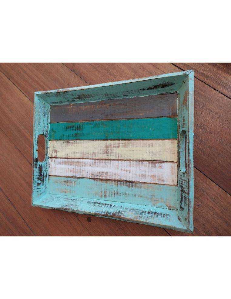 Bandeja de madera antique