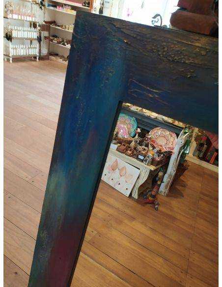 espejo-pintado-vintage-artesanal-colores-boho-chic-decoracion-pared-mística-kaylash