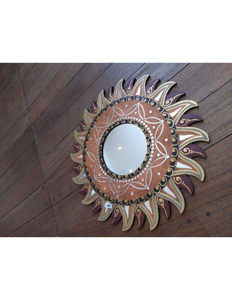 Espejo sol de madera Origen: Indonesia