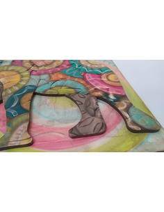 Cuadro madera tallada único modelo, descuento en pago contado efvo. 2