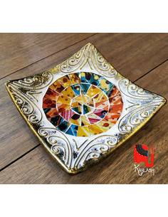 Centro de mesa terracota cuadrado