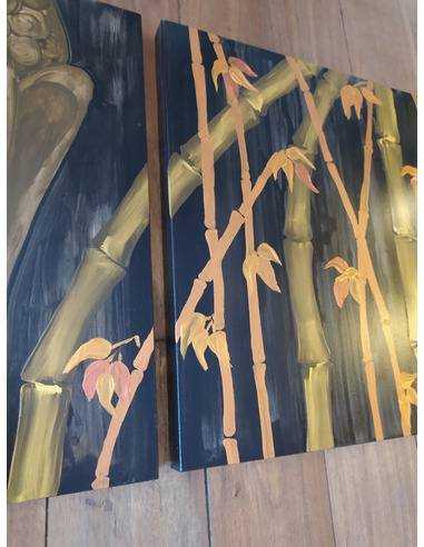 Cuadro díptico Buda