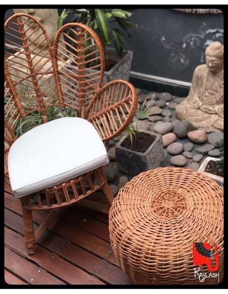 Sillón Flor de mimbre
