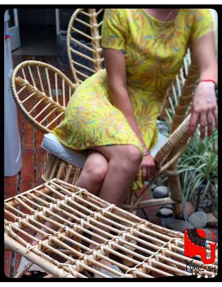 Sillón Flor de mimbre