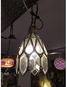 Lámpara estilo vitreaux dorado 2