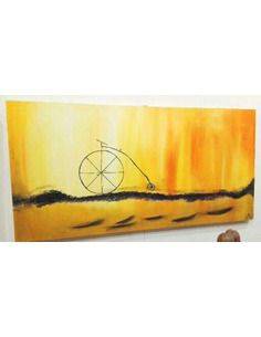 cuadro-al-oleo-bici-flores-pintado-a-mano-estilo-vintage-romantico-decoracion-pared-mística-kaylash