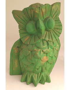 Búho madera color 25cm