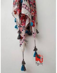 panuelos-pom-pon-estilo-boho-chic-accesorio-femenino-suave-artesanal-kaylash