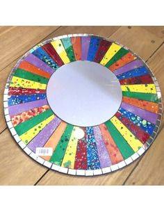 Espejo de venecitas redondo