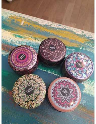 Vela aromática mandala en lata