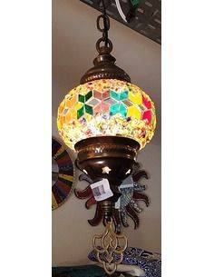 Lámpara c/vidrios de colores