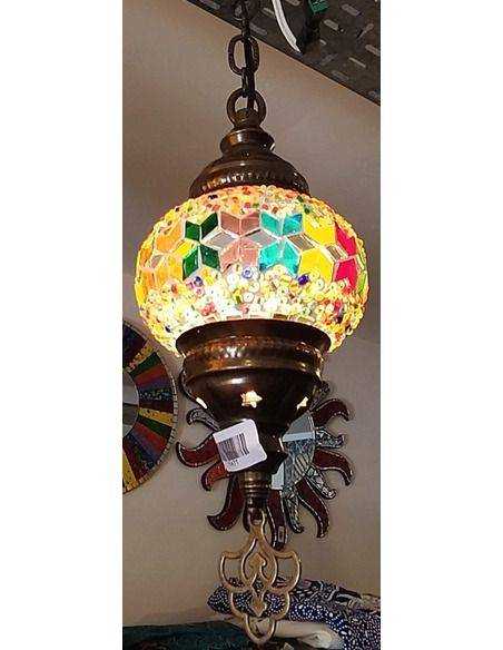 Lámpara c/vidrios de colores