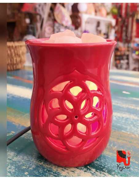 Lámpara de Sal, esmalte calada Lámpara de Sal, esmalte calada