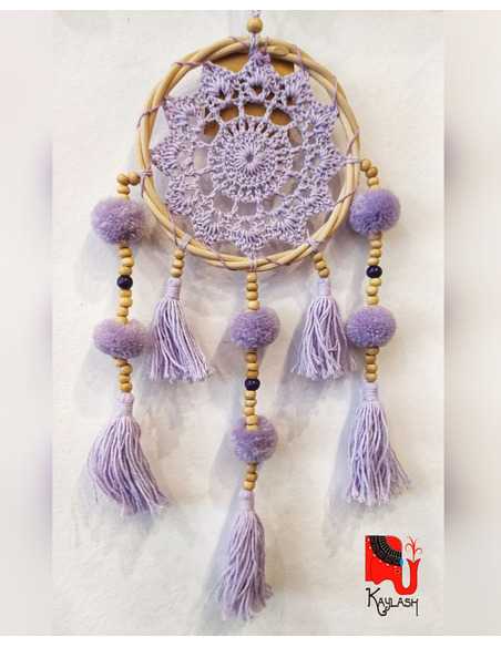 Atrapasueño de ratan y crochet Atrapasueño de ratan y crochet