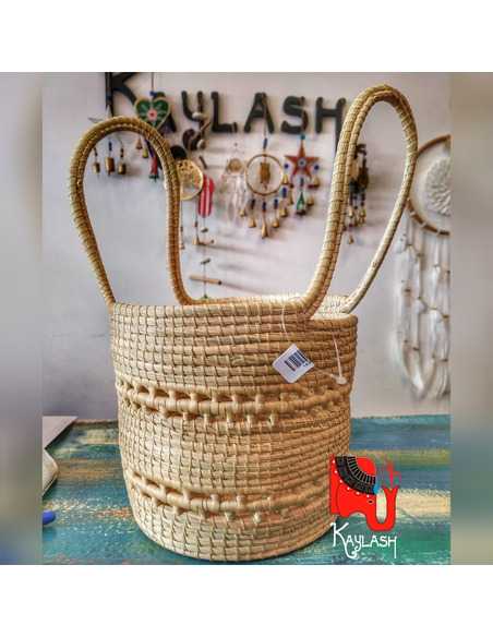 cesto-de-carandillo-artesanal-fibra-natural-decoracion-boho-chic-macetero-organizacion-hogar-kaylash cesto-de-carandillo-artesanal-fibra-natural-decoracion-boho-chic-macetero-organizacion-hogar-kaylash