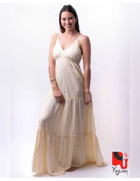 Vestido largo natural Vestido largo natural