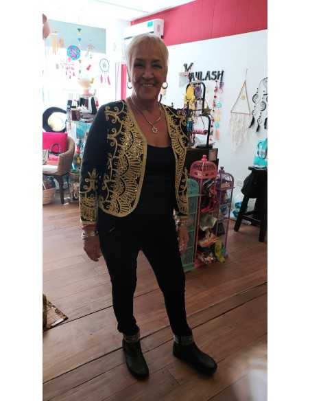 Chaqueta bordada con dorado