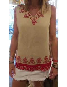 Blusa bordada canutillos