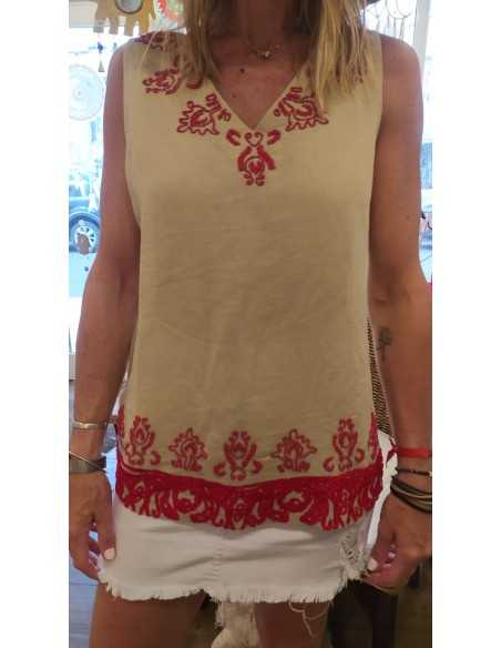 Blusa bordada canutillos Blusa bordada canutillos
