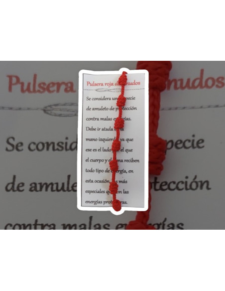 Pulsera 7 nudos roja