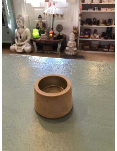 Porta vela cemento y metal