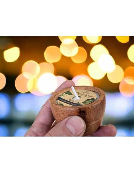 Vela cuenco madera