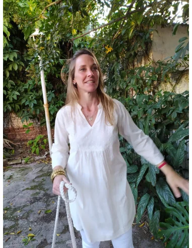 Camisola algodón bordada