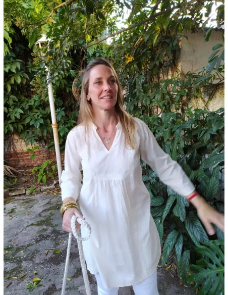 Camisola algodón bordada