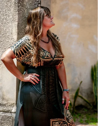 Vestido mandala largo