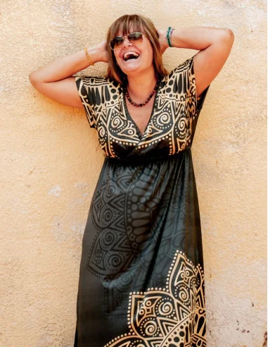 Vestido mandala largo