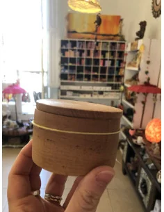 Vela en cuenco madera