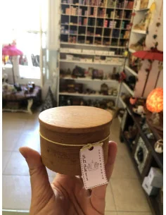 Vela en cuenco madera 2