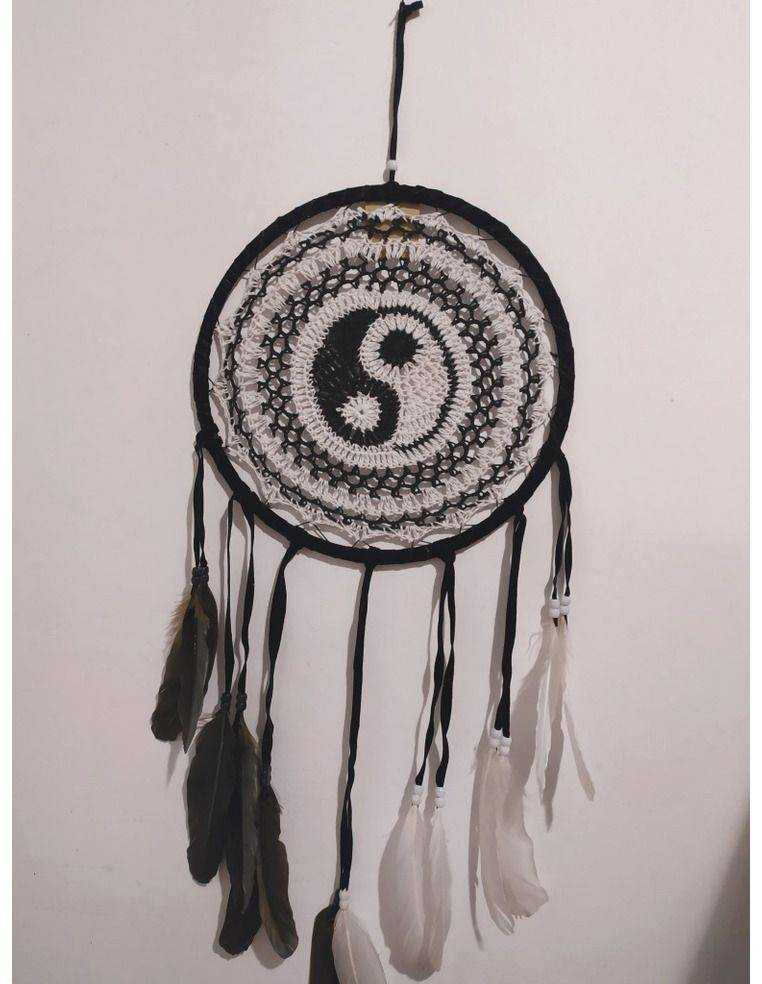 Atrapasueños Yin-Yang de Crochet