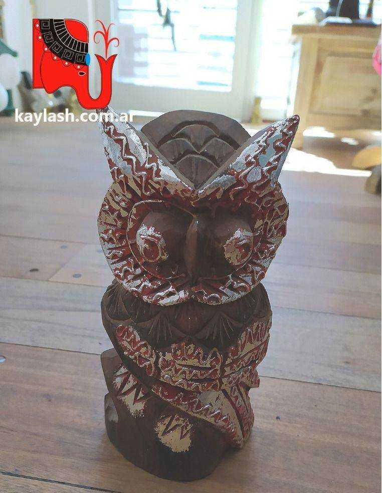 Búho en rama 25cm